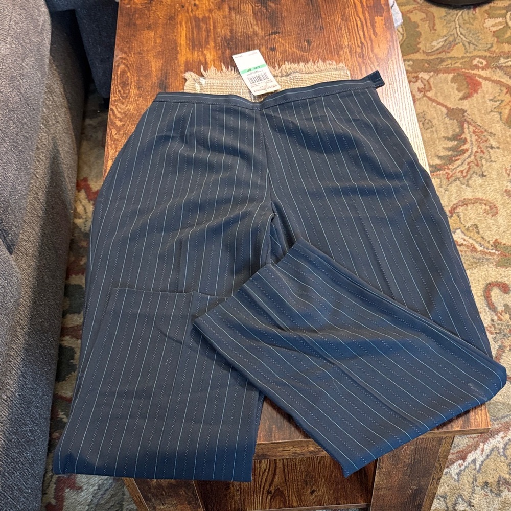 Alfred Dunner Navy Pinstripe Pants
